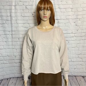 NWT New Harmony Balance Organic Cotton Beige Sweatshirt Size L